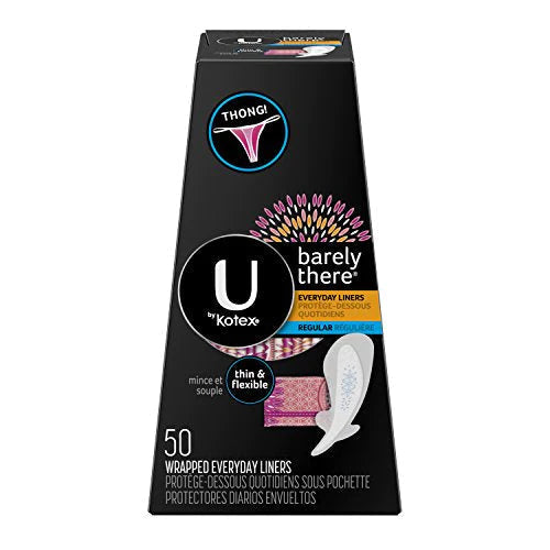 U By Kotex Barely There Liners for Thong P/L 50 - DrugSmart Pharmacy