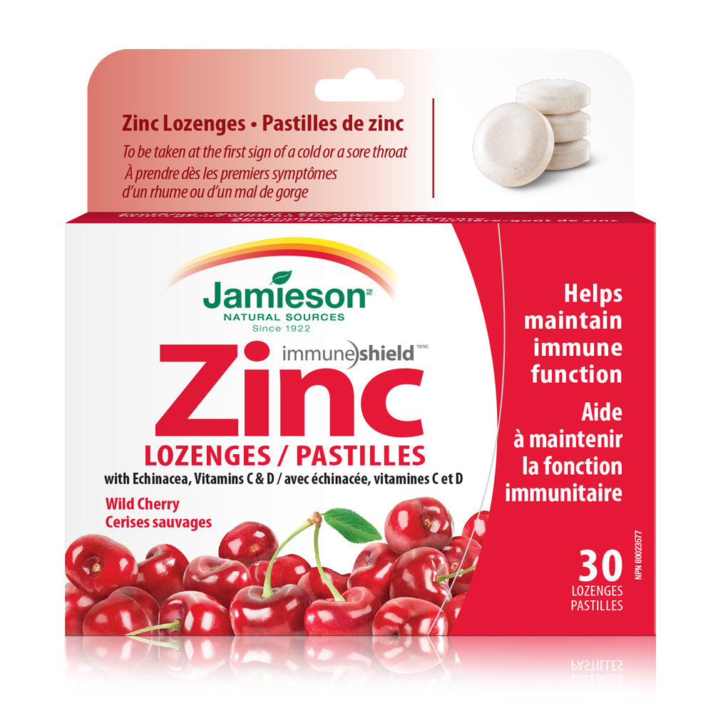 Jamieson Zinc Lozenges, Wild Cherry 30 - DrugSmart Pharmacy