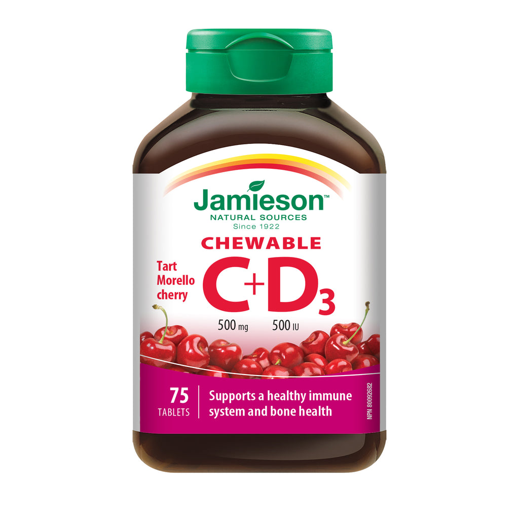 Jamieson Vitamin C&D Cherry Morello 75 - DrugSmart Pharmacy