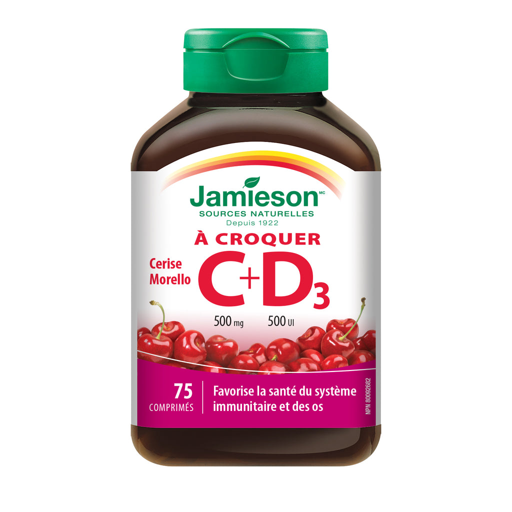 Jamieson Vitamin C&D Cherry Morello 75 - DrugSmart Pharmacy