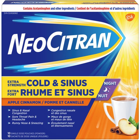 Neo Citran Cold & Sinus Apple Cinnamon 10 - DrugSmart Pharmacy