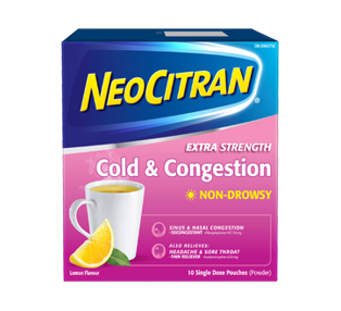 Neo Citran Cold & Congestion Extra Str Day Lemon 10 - DrugSmart Pharmacy